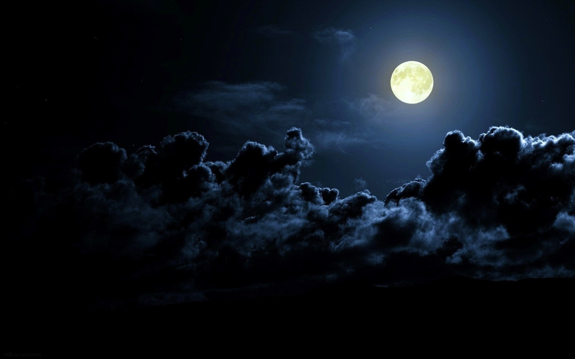 Moon Night Clouds Sky Earth Nature Background Images